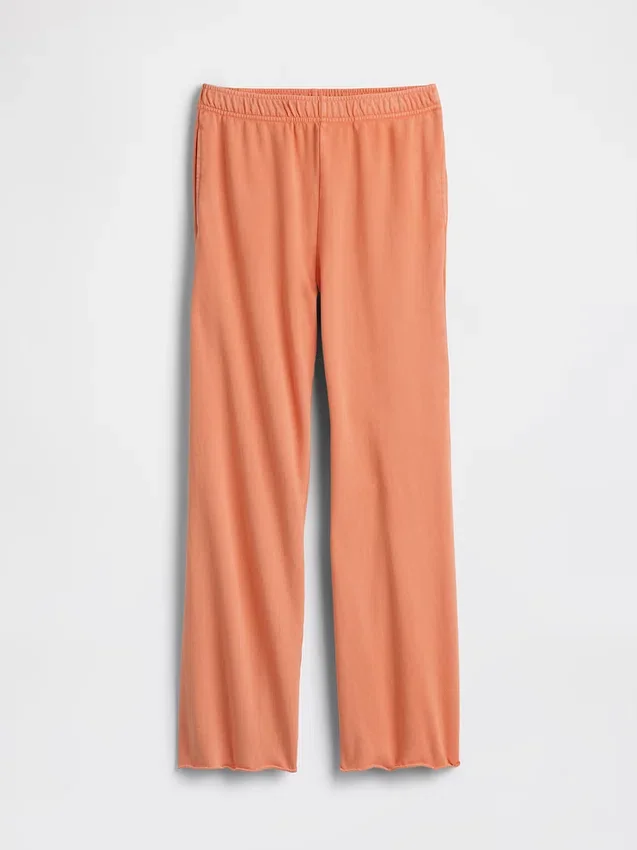 Vintagesoft Terry joggingbroek met wijde pijpen