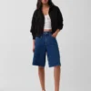 Vintagesoft Terry oversized hoodie met rits en schuine pas
