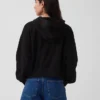 Vintagesoft Terry oversized hoodie met rits en schuine pas