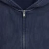 Vintagesoft Terry oversized hoodie met rits en schuine pas