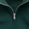 Vintagesoft Terry oversized hoodie met rits en schuine pas