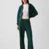 Loszittende joggingbroek met middelhoge taille van Vintagesoft-frottee