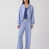 Loszittende joggingbroek met middelhoge taille van Vintagesoft-frottee