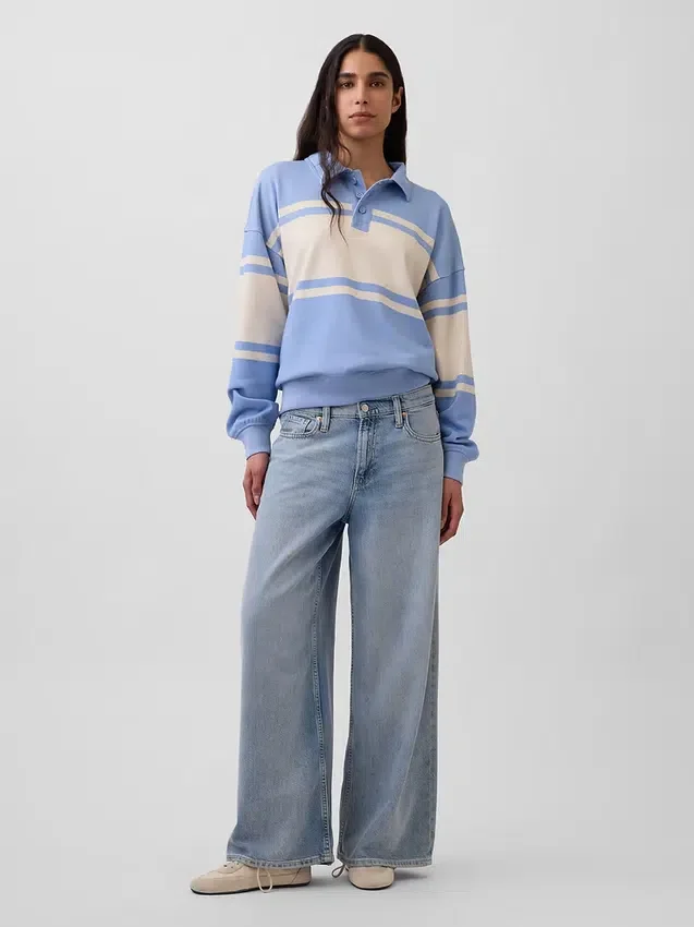 Vintagesoft Terry oversized Polo's sweatshirt