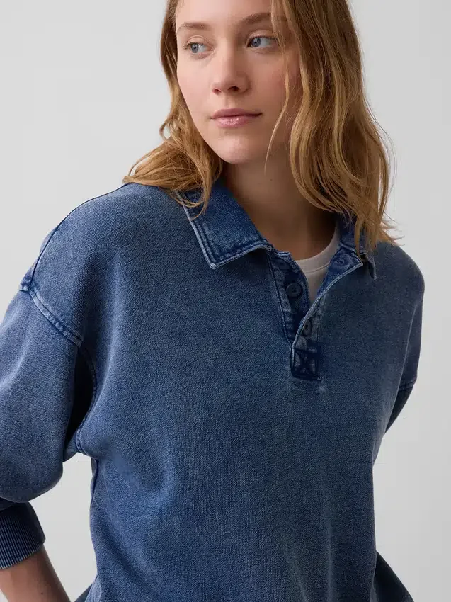 Vintagesoft Terry oversized Polo's sweatshirt