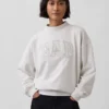 Vintagesoft Terry oversized sweatshirt met hoge kraag en logo