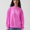 Vintagesoft Terry oversized sweatshirt met hoge kraag en logo