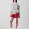 Vintagesoft Terry oversized sweatshirt met hoge kraag en logo