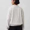 Vintagesoft Terry oversized sweatshirt met hoge kraag en logo