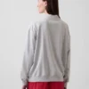 Vintagesoft Terry oversized sweatshirt met hoge kraag en logo