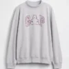 Vintagesoft Terry oversized sweatshirt met hoge kraag en logo