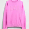 Vintagesoft Terry oversized sweatshirt met hoge kraag en logo