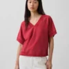 Vintagesoft Terry oversized sweatshirt met V-hals