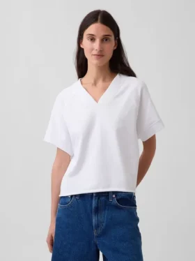 Vintagesoft Terry oversized sweatshirt met V-hals