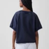 Vintagesoft Terry oversized sweatshirt met V-hals