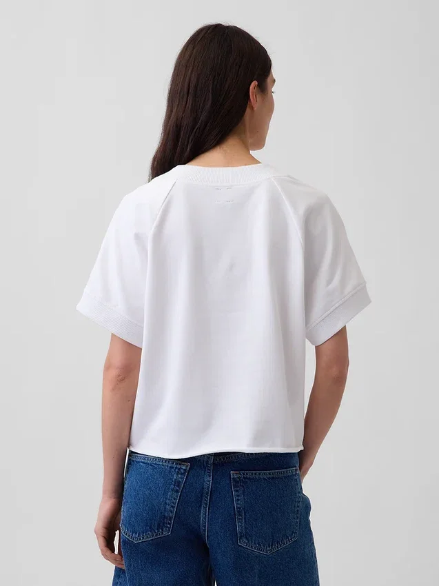 Vintagesoft Terry oversized sweatshirt met V-hals