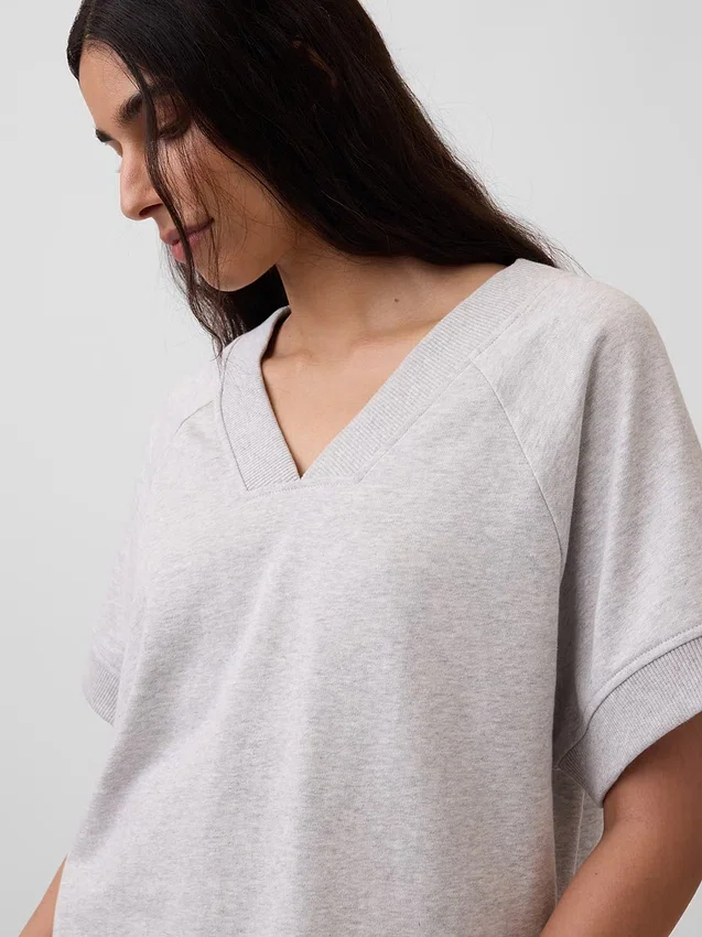 Vintagesoft Terry oversized sweatshirt met V-hals