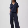 Vintagesoft Terry oversized sweatshirt met V-hals