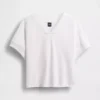 Vintagesoft Terry oversized sweatshirt met V-hals