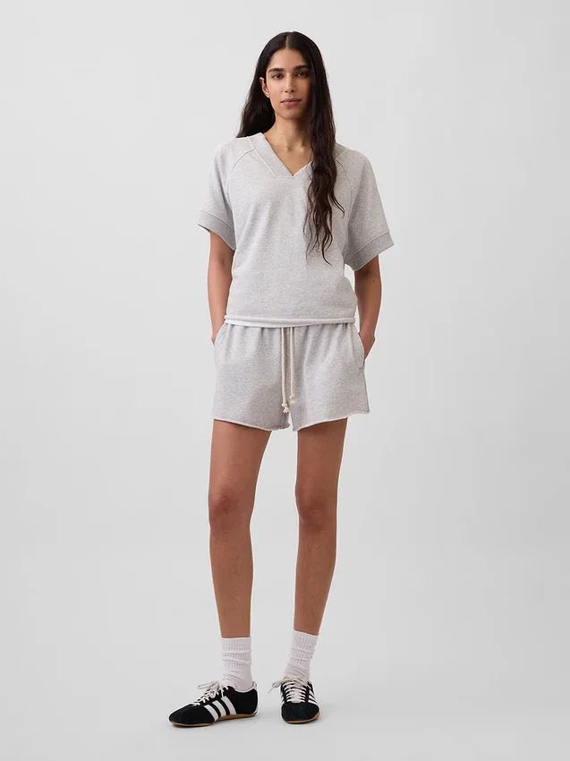 Vintagesoft Terry oversized sweatshirt met V-hals