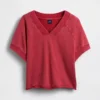 Vintagesoft Terry oversized sweatshirt met V-hals