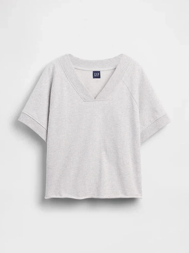 Vintagesoft Terry oversized sweatshirt met V-hals