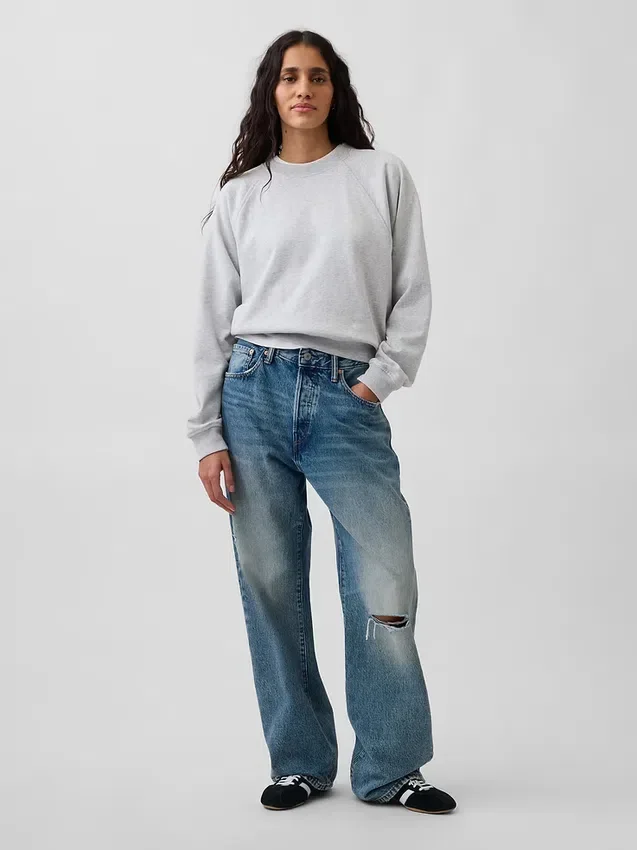 Vintagesoft Terry Raglan-sweatshirt