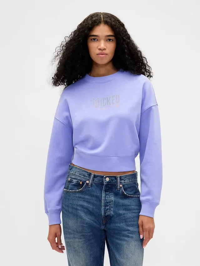 Vintagesoft Wicked Crop Wedge-sweatshirt
