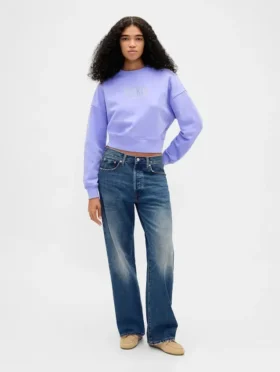 Vintagesoft Wicked Crop Wedge-sweatshirt