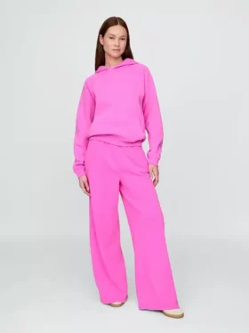 Vintagesoft wijde joggingbroek