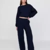 Vintagesoft wijde joggingbroek