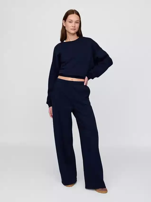 Vintagesoft wijde joggingbroek