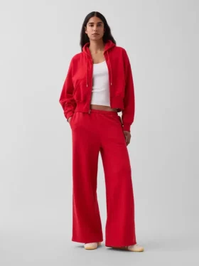 Vintagesoft wijde joggingbroek