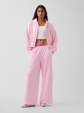 Vintagesoft wijde joggingbroek