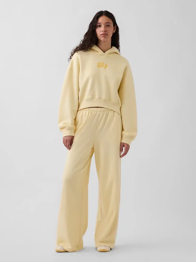 Vintagesoft wijde joggingbroek