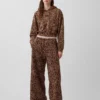 Vintagesoft wijde joggingbroek