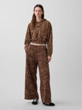 Vintagesoft wijde joggingbroek