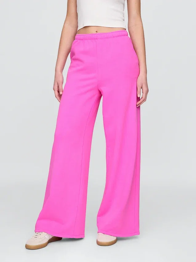 Vintagesoft wijde joggingbroek