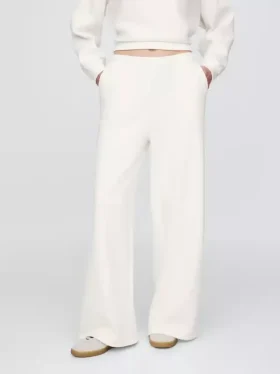 Vintagesoft wijde joggingbroek