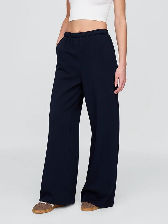 Vintagesoft wijde joggingbroek