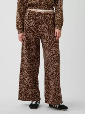 Vintagesoft wijde joggingbroek