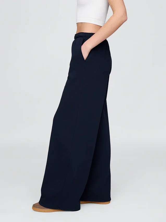 Vintagesoft wijde joggingbroek