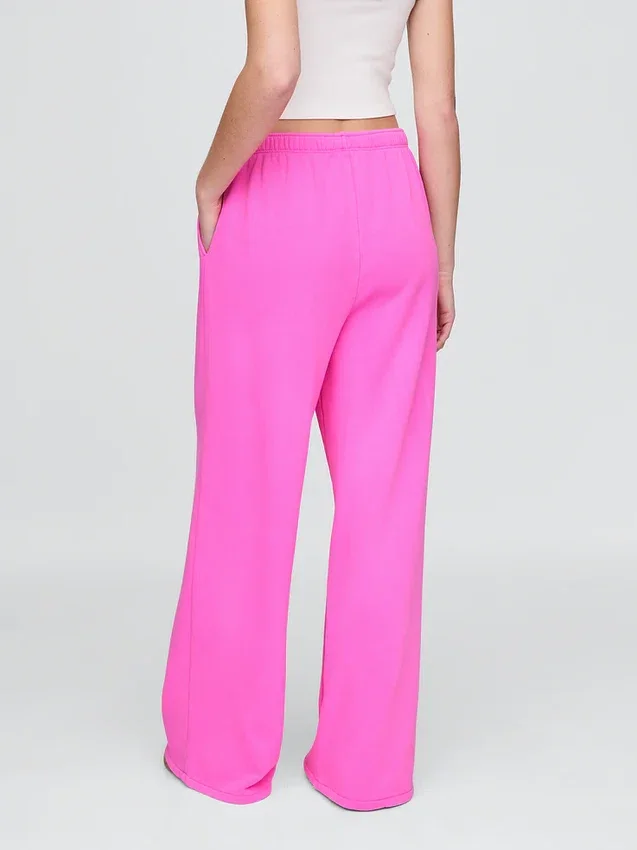 Vintagesoft wijde joggingbroek