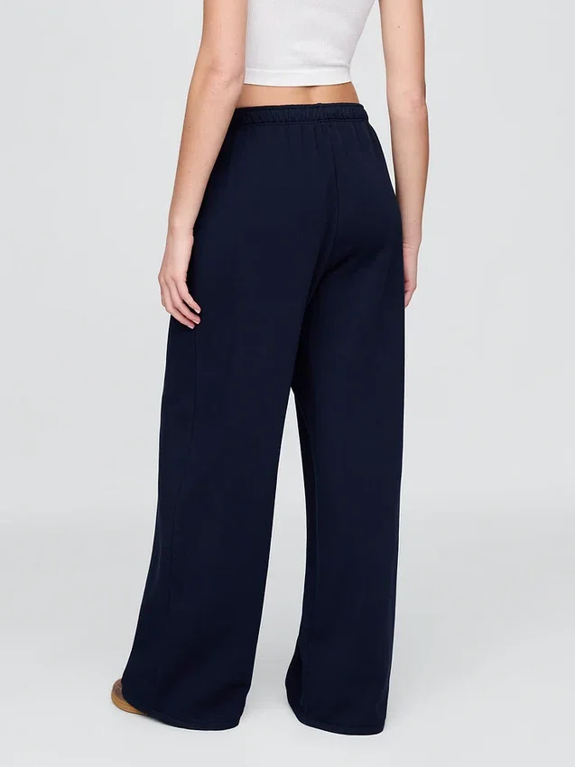 Vintagesoft wijde joggingbroek