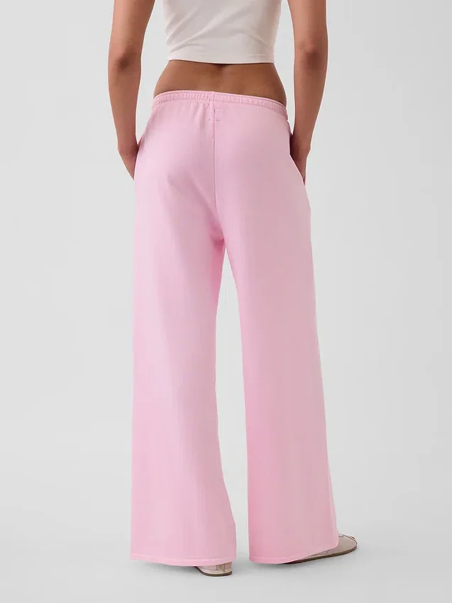 Vintagesoft wijde joggingbroek