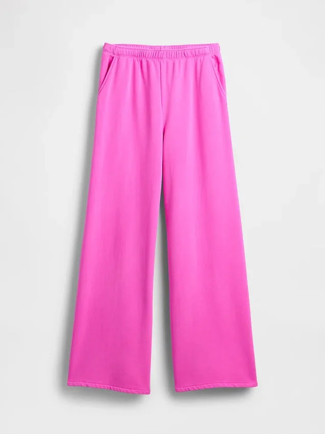 Vintagesoft wijde joggingbroek