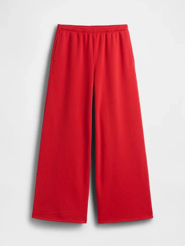 Vintagesoft wijde joggingbroek