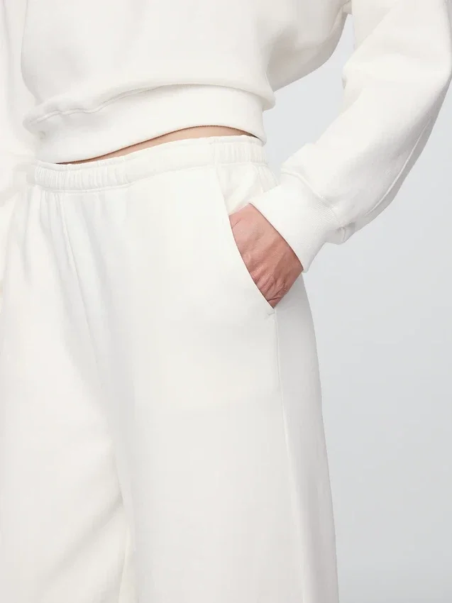 Vintagesoft wijde joggingbroek