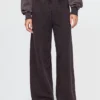 Vintagesoft wijde joggingbroek met brede pijpen