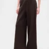 Vintagesoft wijde joggingbroek met brede pijpen
